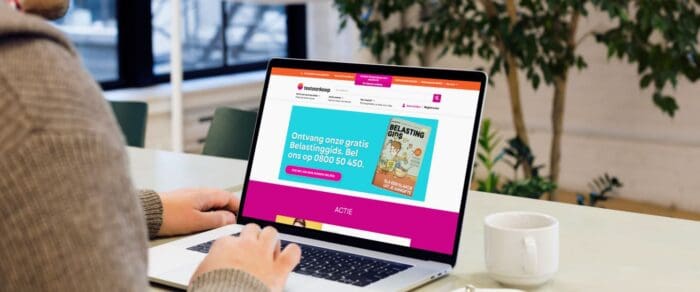 Mock-up of the Testaankoop website.